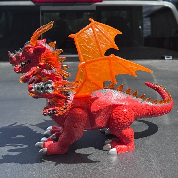 Robotic Walking Multi-Headed Dragon Toy with Sounds Battery Operated - Picture 4 of 7